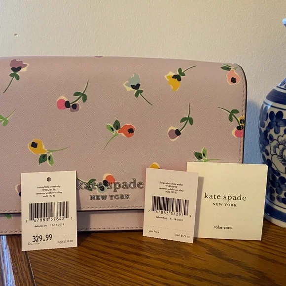 2019 Kate Spade NWT Cameron Wildflower Ditsy Convertible Crossbody + Wallet - Picture 12 of 13